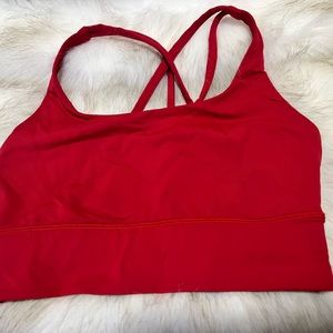 Lululemon Energy Bra Long Line Sz 6 red